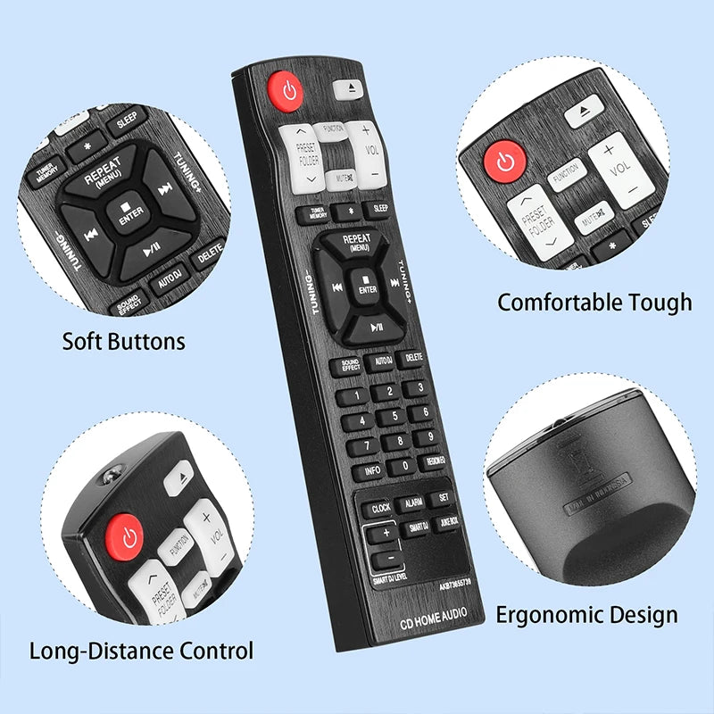 AKB73655739 Replacement Remote for CM4341 CM4550 CM8440 CM9740 CM9950 OM7550 LG Home Audio System