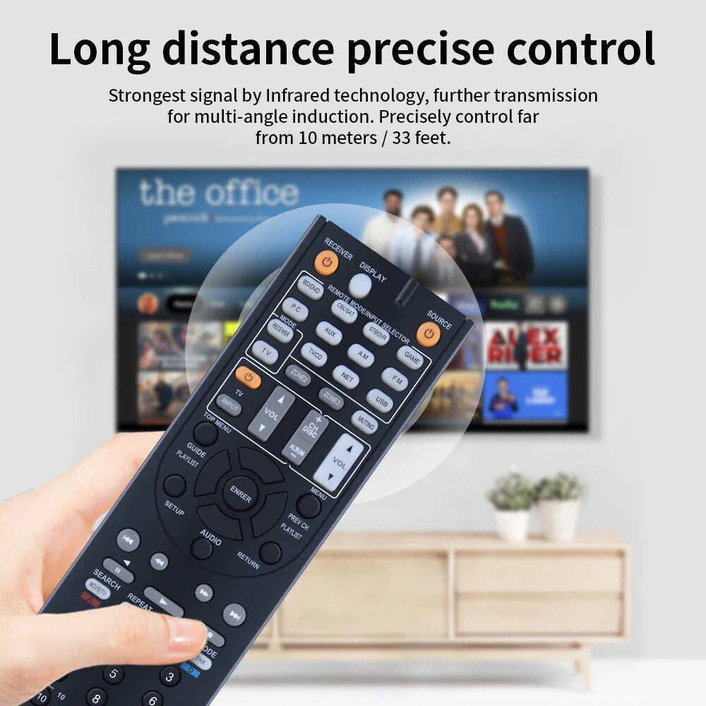 RC-837M Replacement Remote Control for TX-NR818 TX-NR616 AV Receiver Home Theatre System