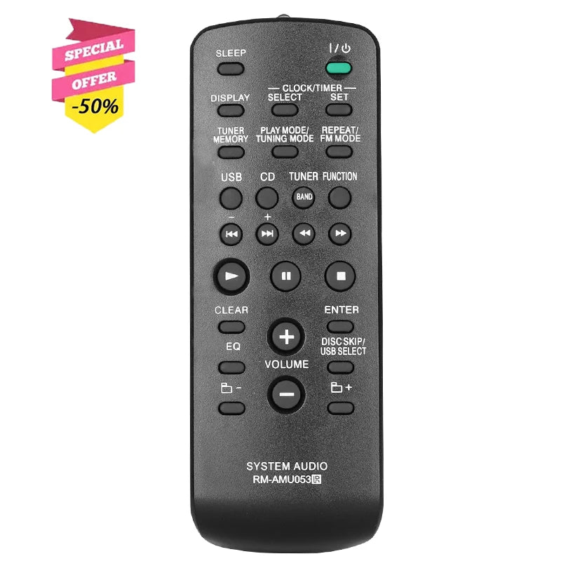 RM-AMU053 Replacement Remote for HCD-EC55 HCD-GX99 HCD-GX355 MHC-GTZ3 MHC-GTR7 Sony Audio System