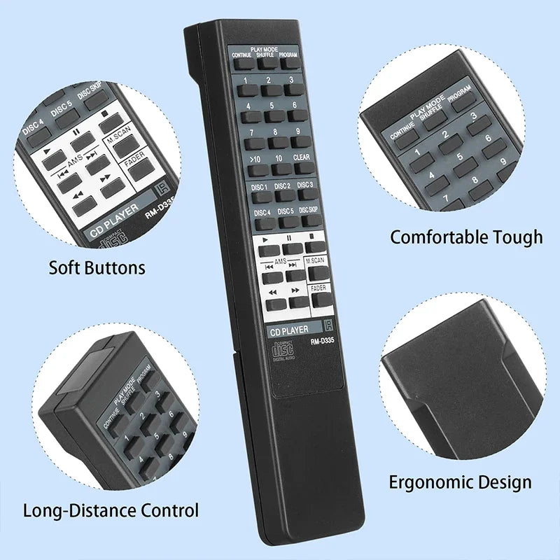 RM-D335 Replacement Remote Control for CDP-C365 CDP-C345 CDP-C335 CDP-C245 CDP-C265 CD Player