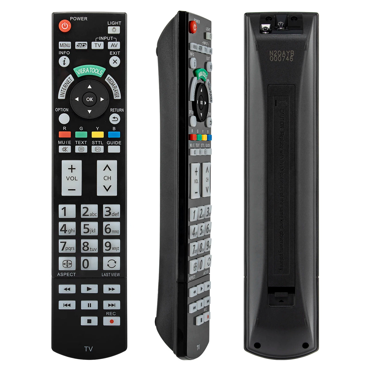 N2QAYB000746 Replacement Remote for Panasonic TH-L47DT50A TH-L42ET50A TH-L55WT50A TH-P50ST50A TV