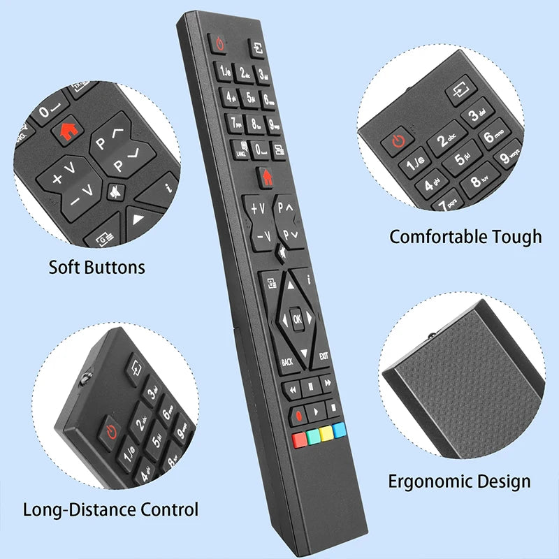 RC39105 RM-C3332 Replacement Remote for Bush Telefunken Finlux Hitachi Vestel Smart TV XF22G10