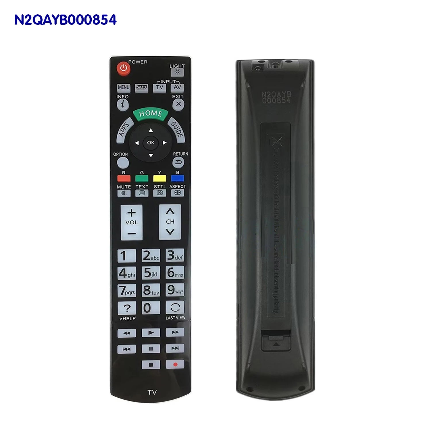 N2QAYB000854 Remote Control for Panasonic TH-P55VT60A / TH-P65VT60A