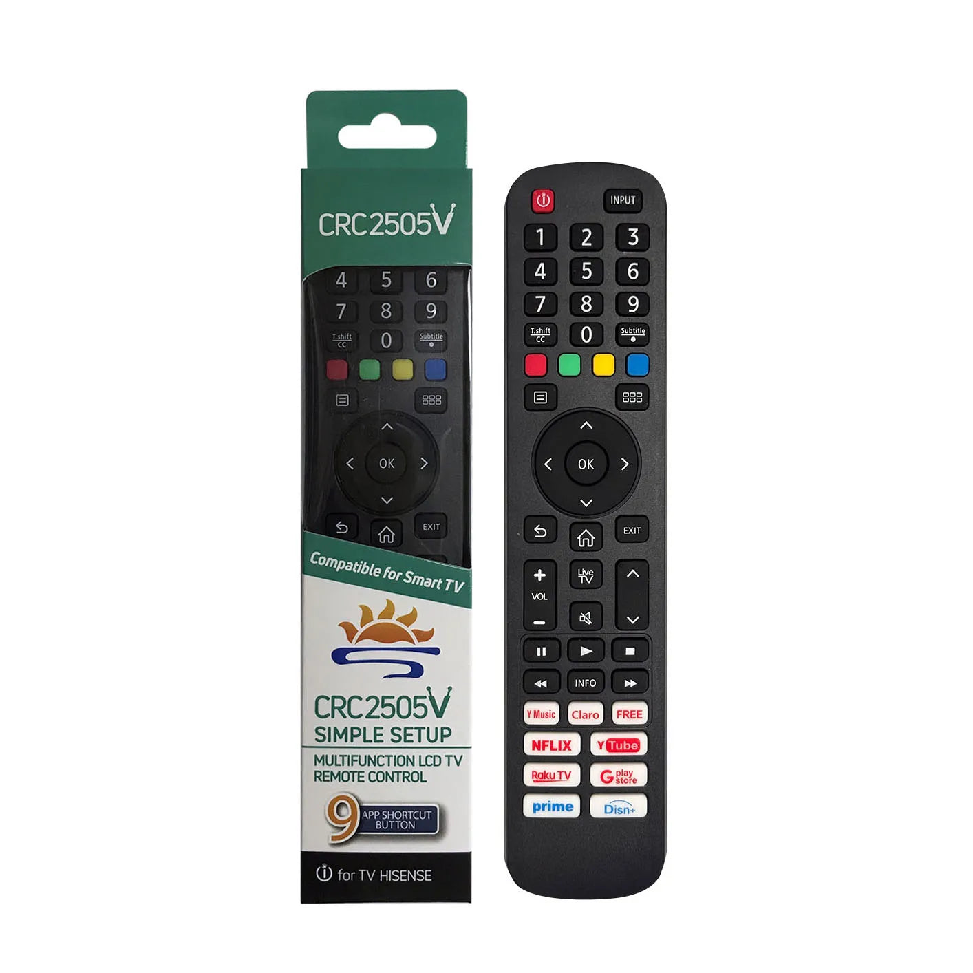 Hisense EN2AJ27H Replacement Remote Control for Smart LED Televisions