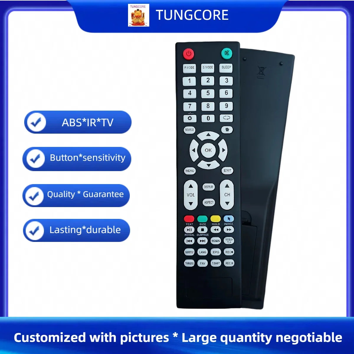 Replacement Remote Control for Pilot LCD and LED Television Models