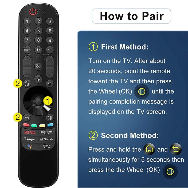 MR25GA Magic Voice Remote Replacement for LG Smart TV MR21GA MR22GA MR23GA MR24GA