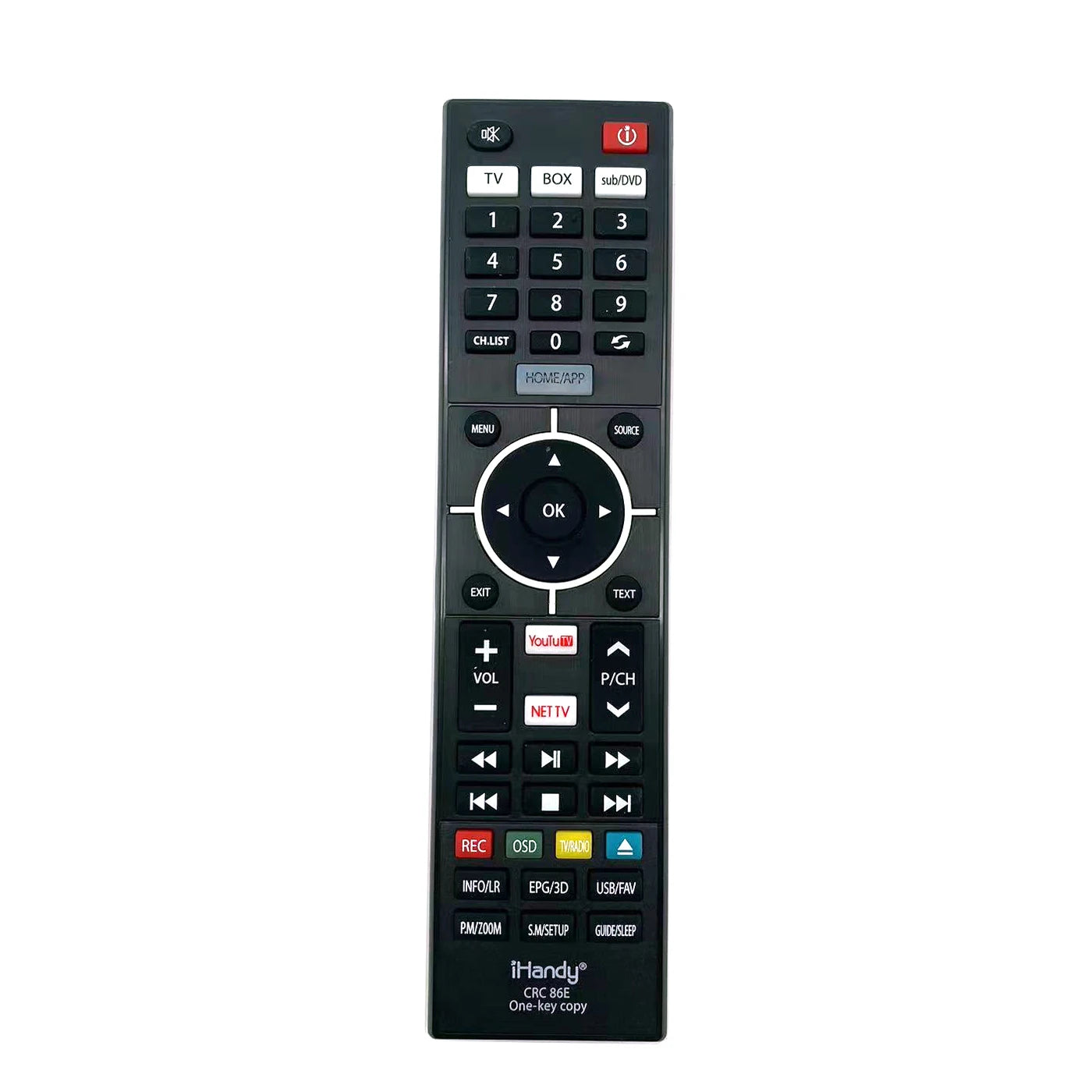 CRC86E Universal Learning Remote Control for TV, Set-Top Box, DVD and Satellite Receivers