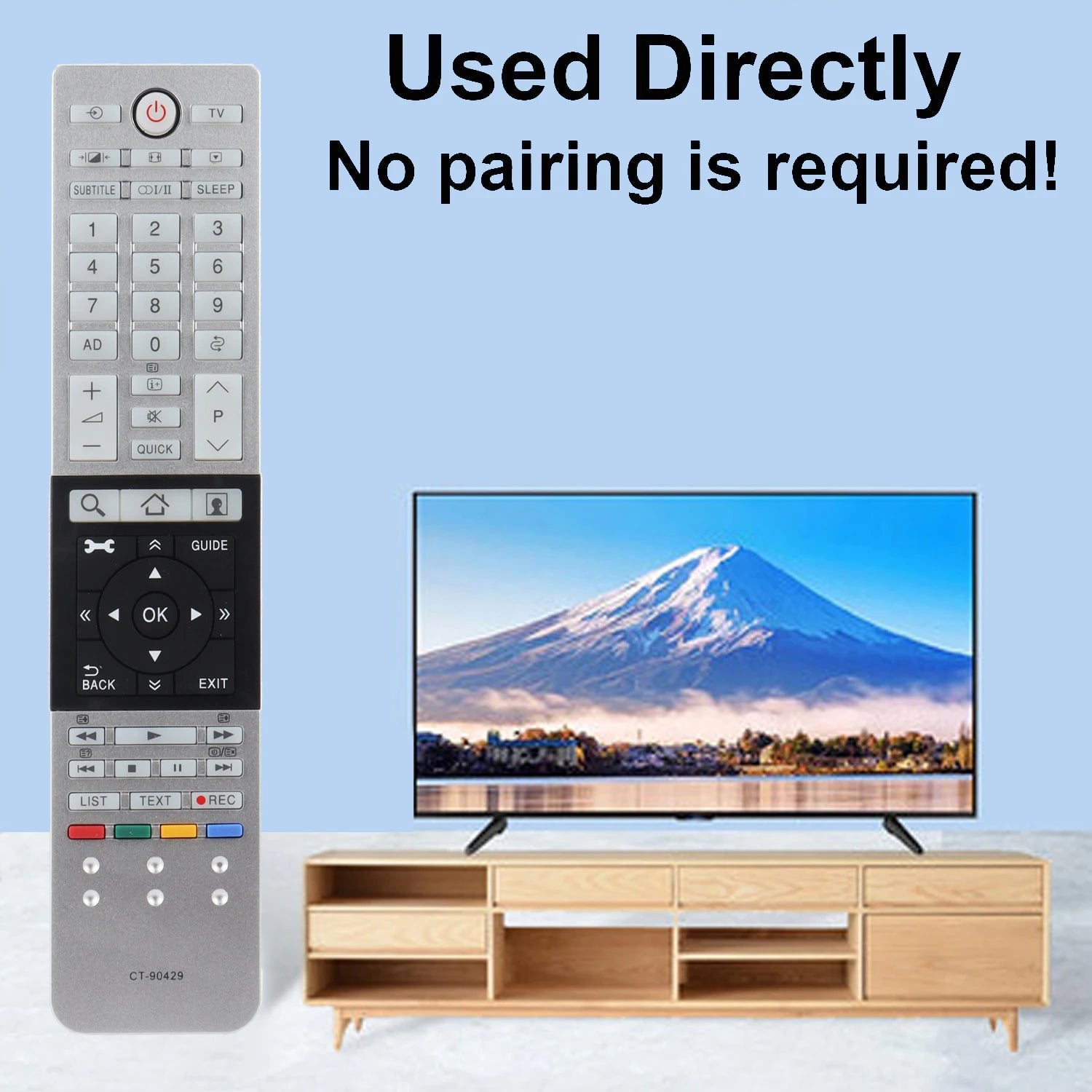 CT-90429 CT90429 Replacement Remote for CT90430 CT90427 CT90428 Toshiba 4K Ultra HD TV