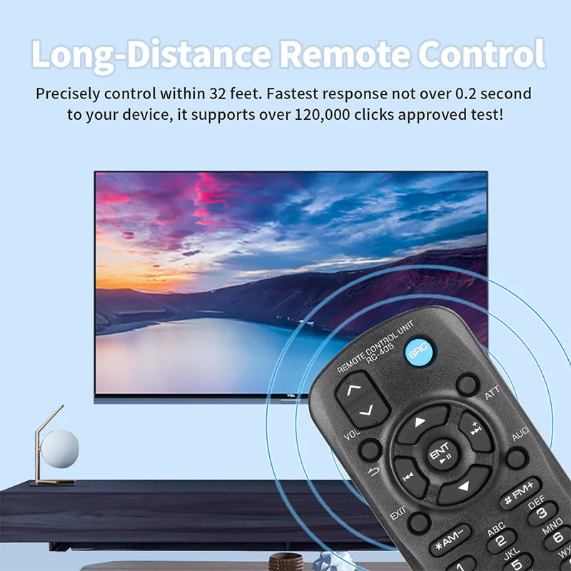RC-405 Replacement Remote for KDC-148 KDC-152 KDC-200U KDC-400U KIV-BT900 Kenwood Car Audio System