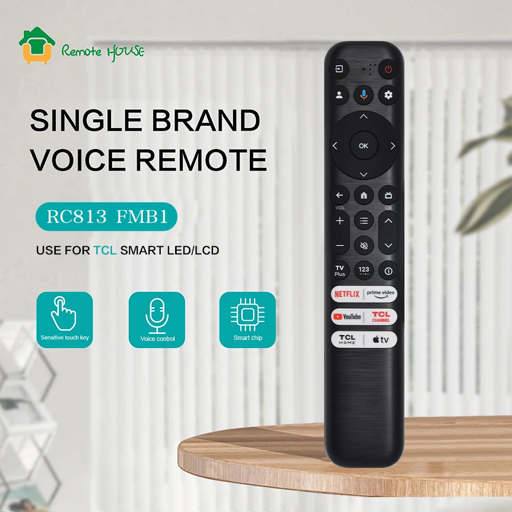 Voice Remote Control Replacement RC813 Compatible with UHD QLED Smart TV Models and Streaming Features