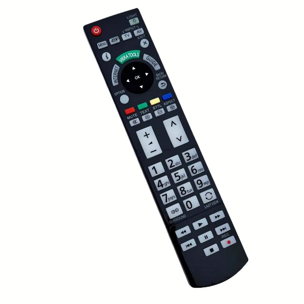 Replacement Remote Control for Panasonic Plasma HDTV Models Compatible with N2QAYB Series Remotes