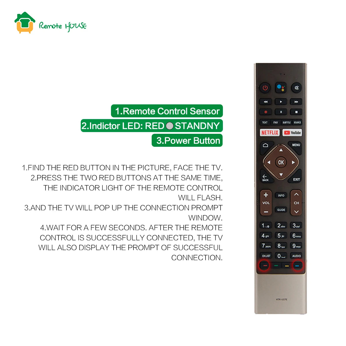 Voice Remote Control Replacement RM-L1797 Compatible with Smart LCD and LED Television Models