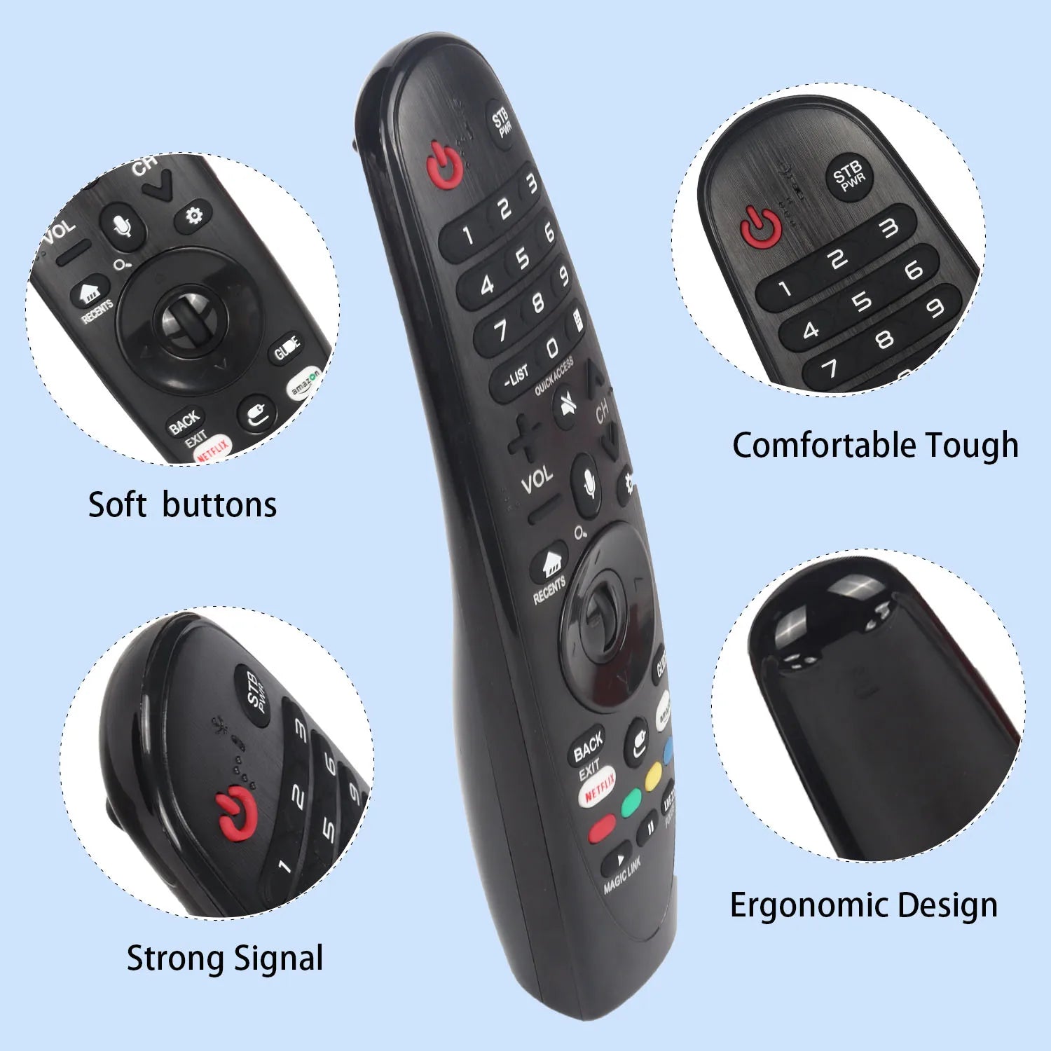 G.M KWANMAN AN-MR650A IR Remote for LG Smart TV – No Voice, Magic or Pointer Functions