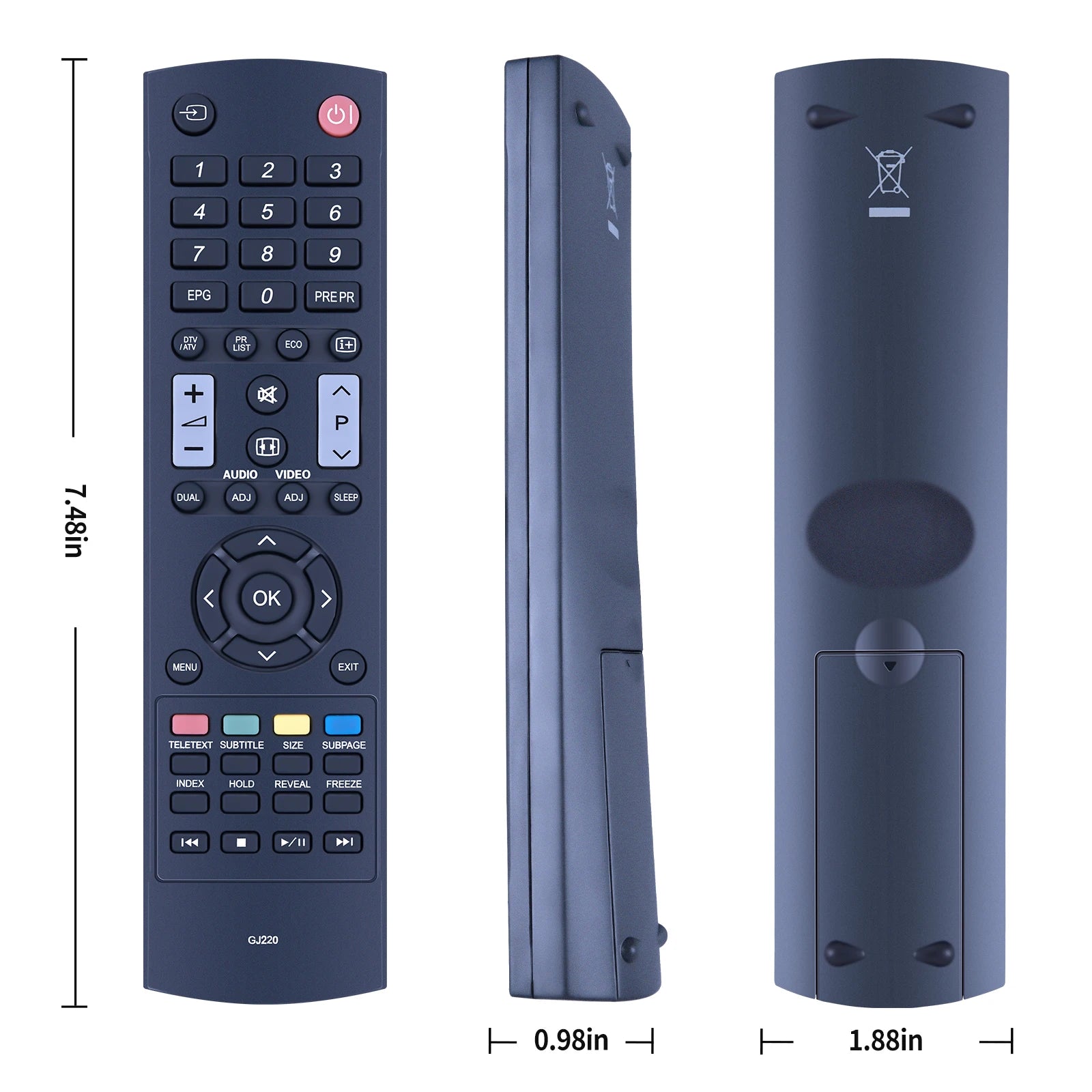 Sharp GJ220 Replacement Remote Control for LED LCD Television Models