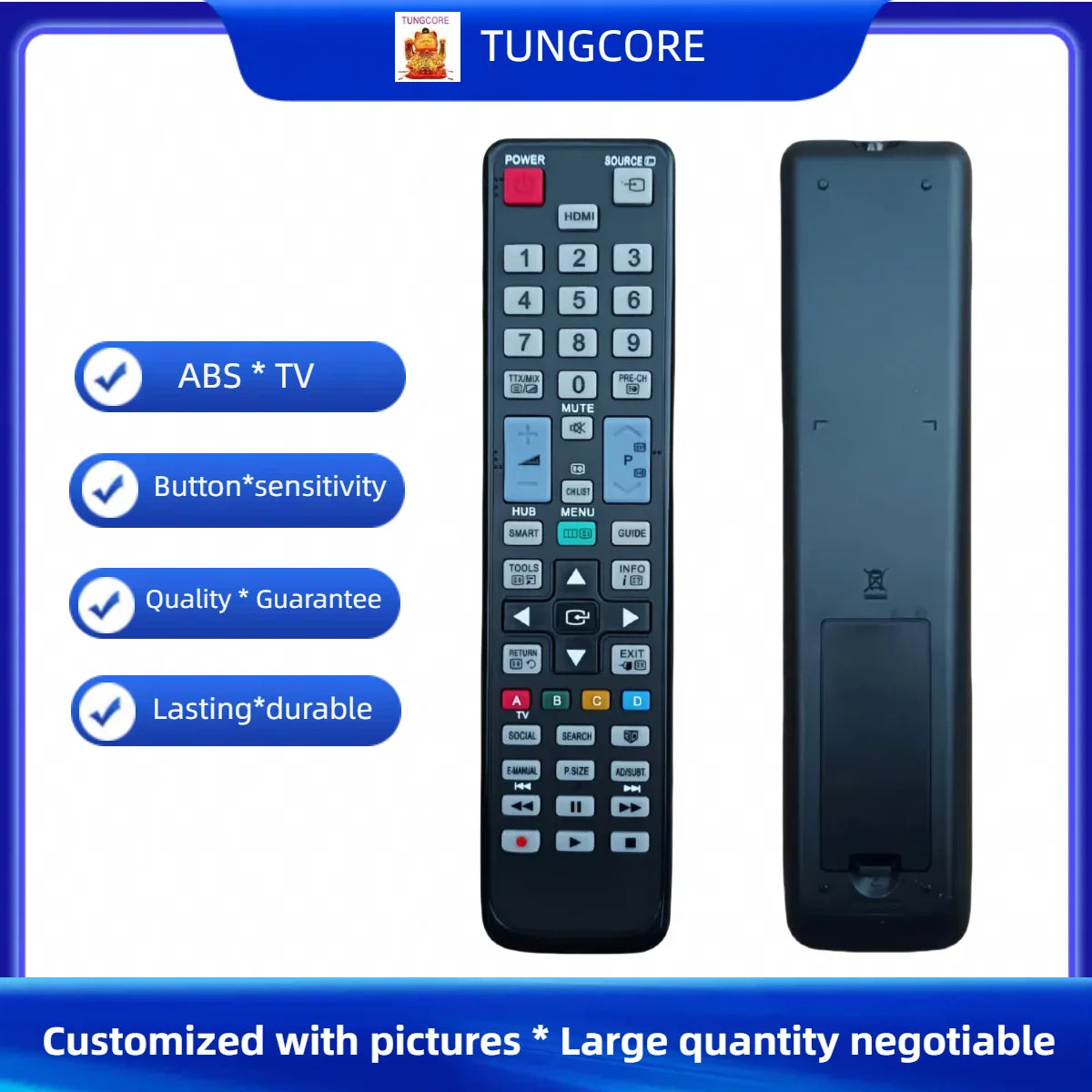 Replacement Remote Control for Samsung 3D Smart LCD and LED Television Models