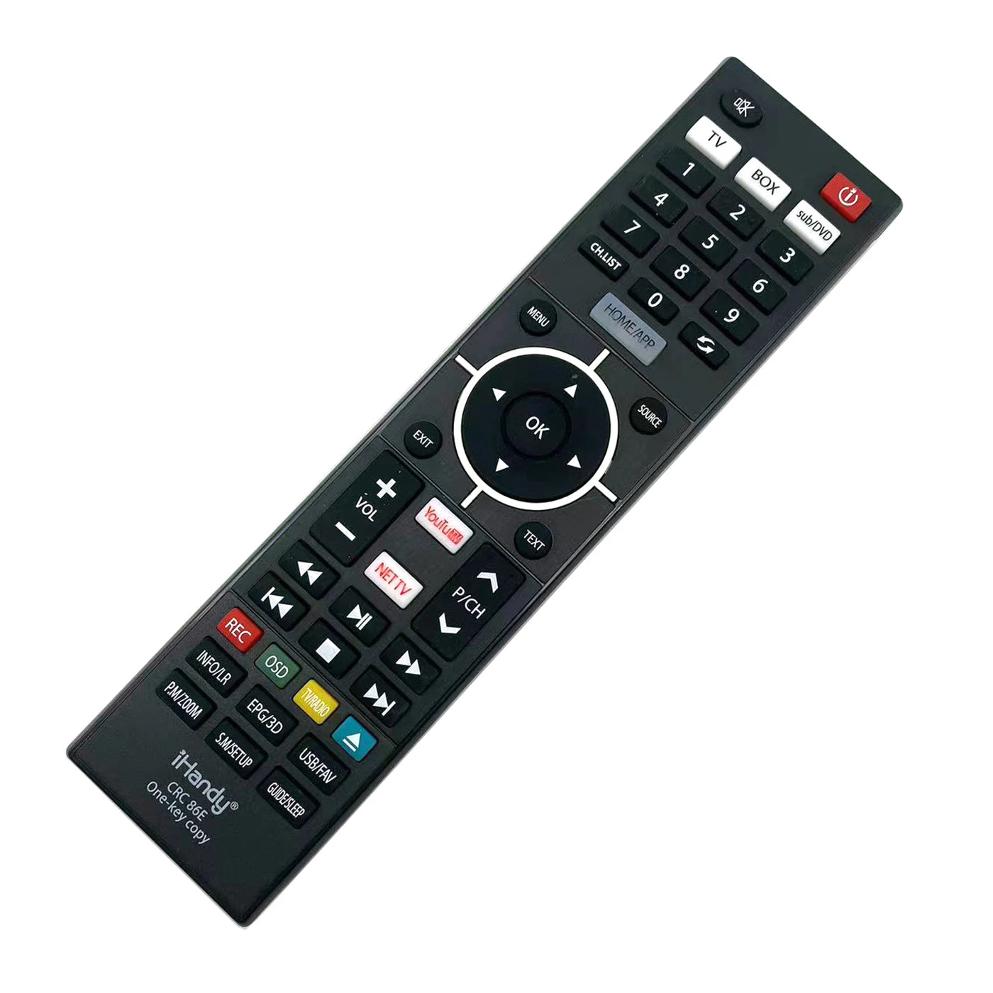 CRC86E Universal Learning Remote Control for TV, Set-Top Box, DVD and Satellite Receivers