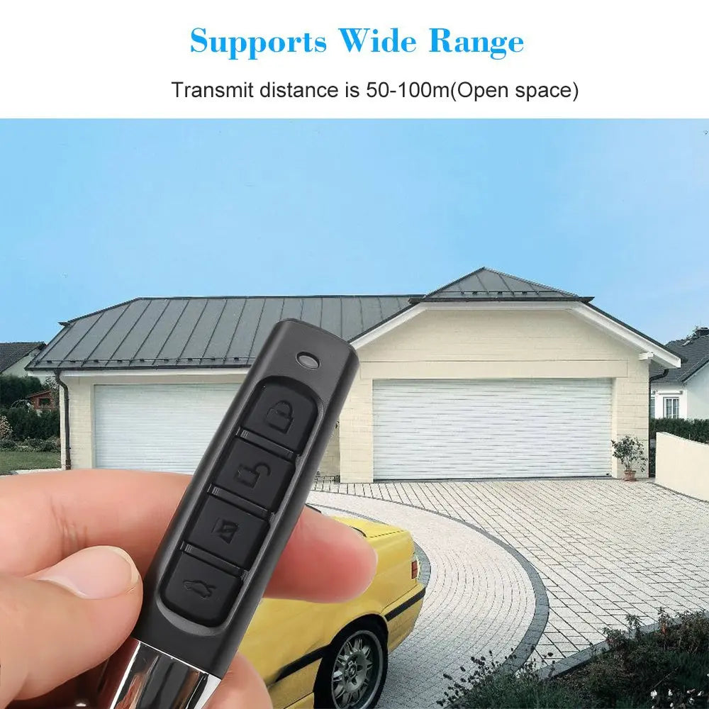 Universal 433MHz Garage Door Opener Remote – 4-Button Clone, Learning & Rolling Code Duplicator
