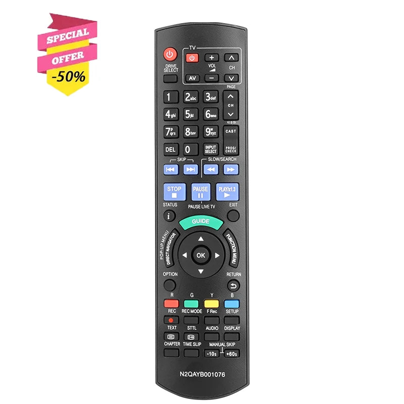 N2QAYB001076 Replacement Remote for DMR-BWT760 DMRBWT760 DMR-BWT760GN Panasonic Blu-ray DVD Recorder