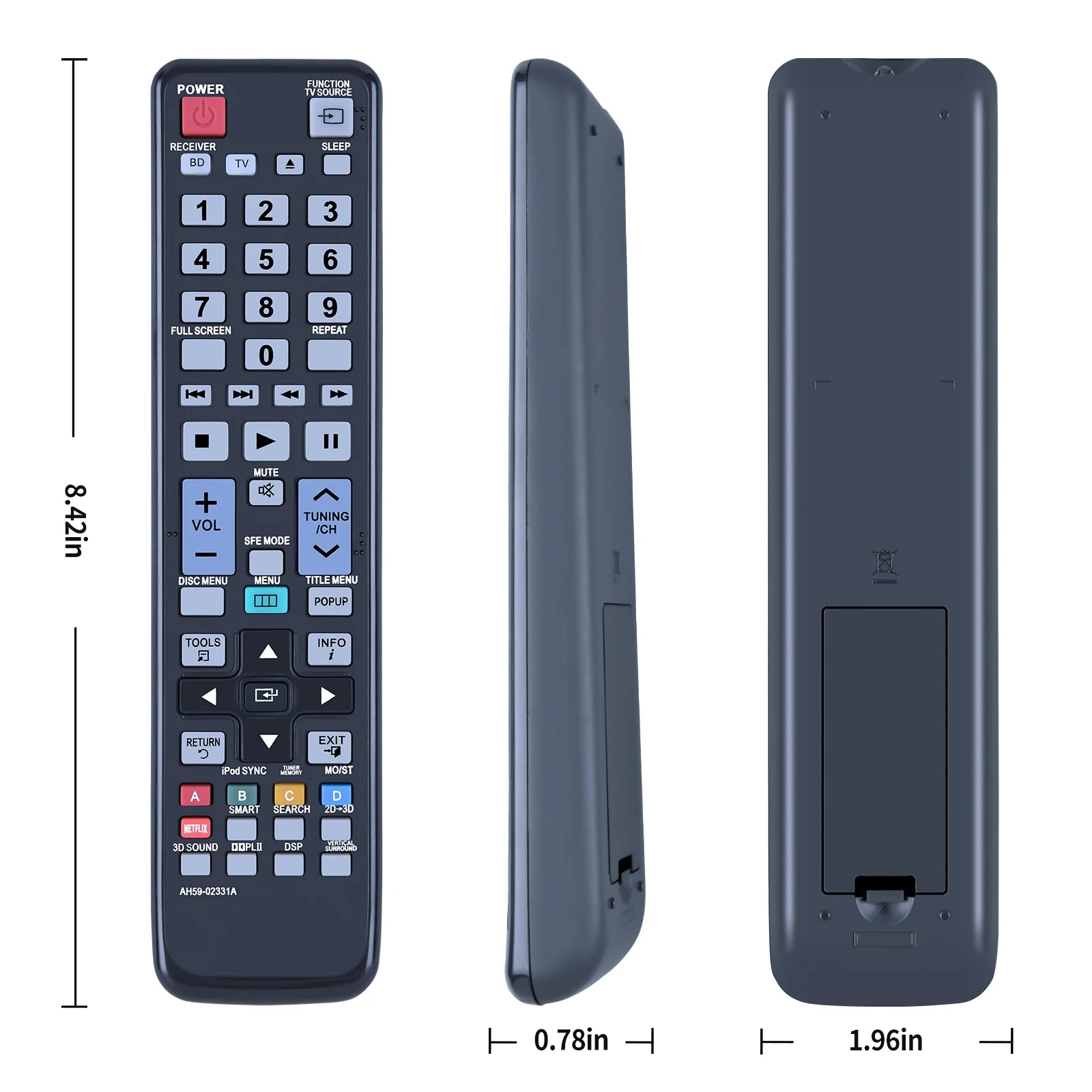 Samsung AH59-02331A Replacement Remote Control for Blu-ray Home Theatre Systems