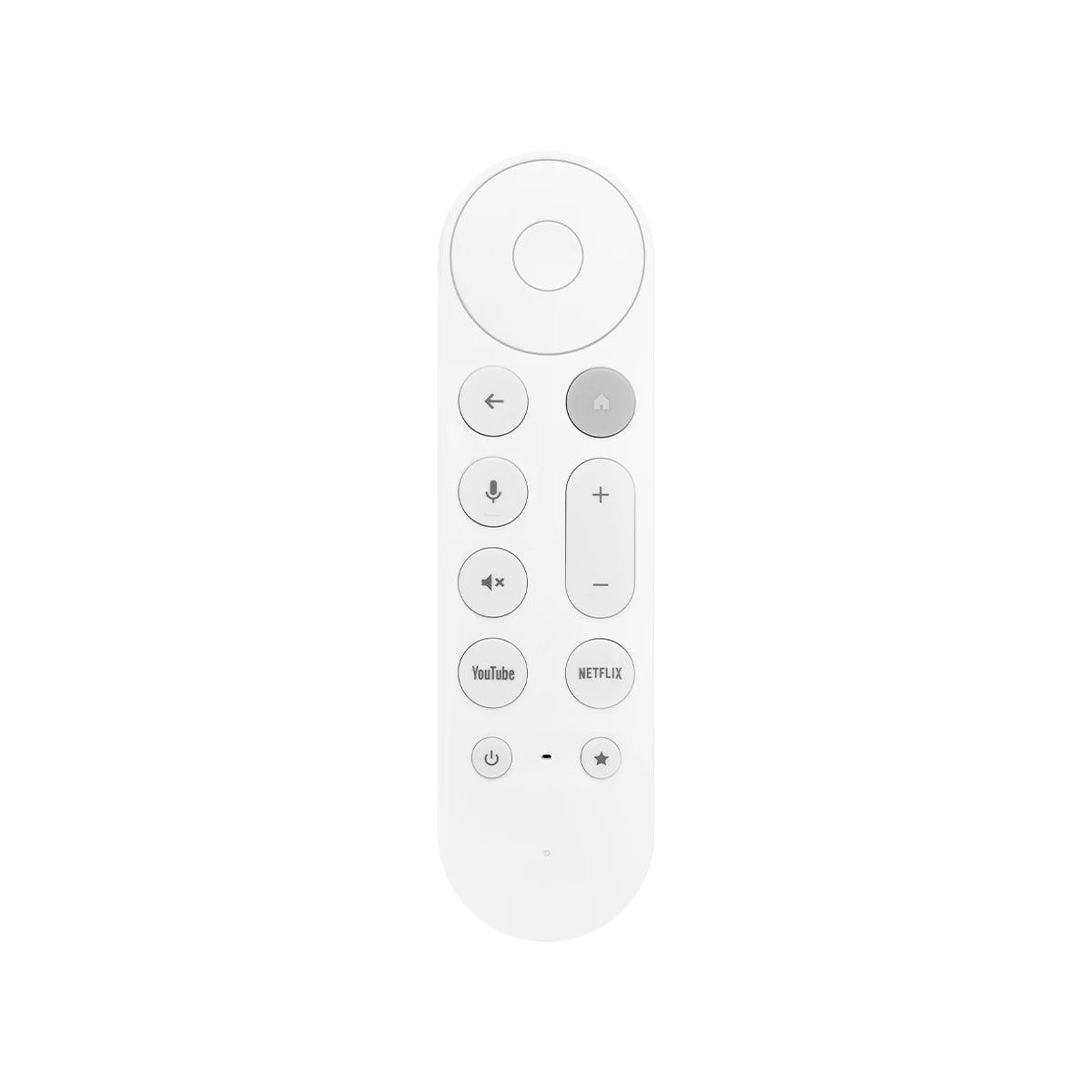 Voice Remote Control for Google TV Streamer 4K and Chromecast with Customisable App Button White