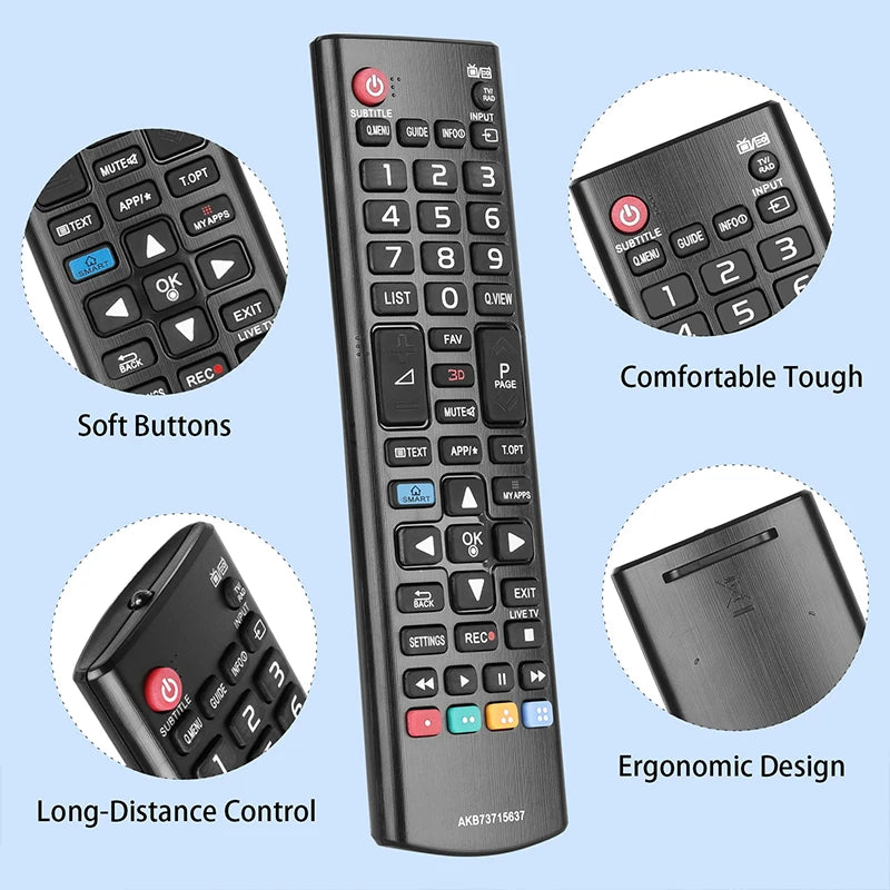 AKB73715637 Replacement Remote Control for 27MT93V 32LN570R 42LN575S 47LN613S LG Smart TV