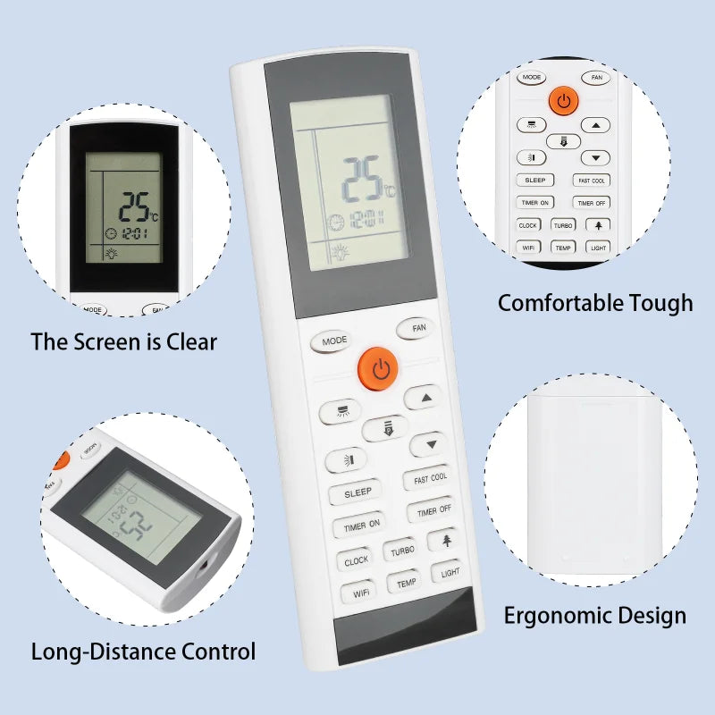 YAC1FB16 Replacement Remote Control for YACIFBI YACFB YAC1FB Gree Air Conditioner Heat Pump A/C
