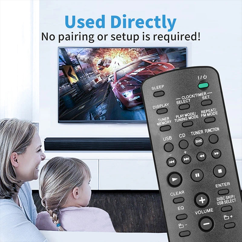 RM-AMU053 Replacement Remote for HCD-EC55 HCD-GX99 HCD-GX355 MHC-GTZ3 MHC-GTR7 Sony Audio System