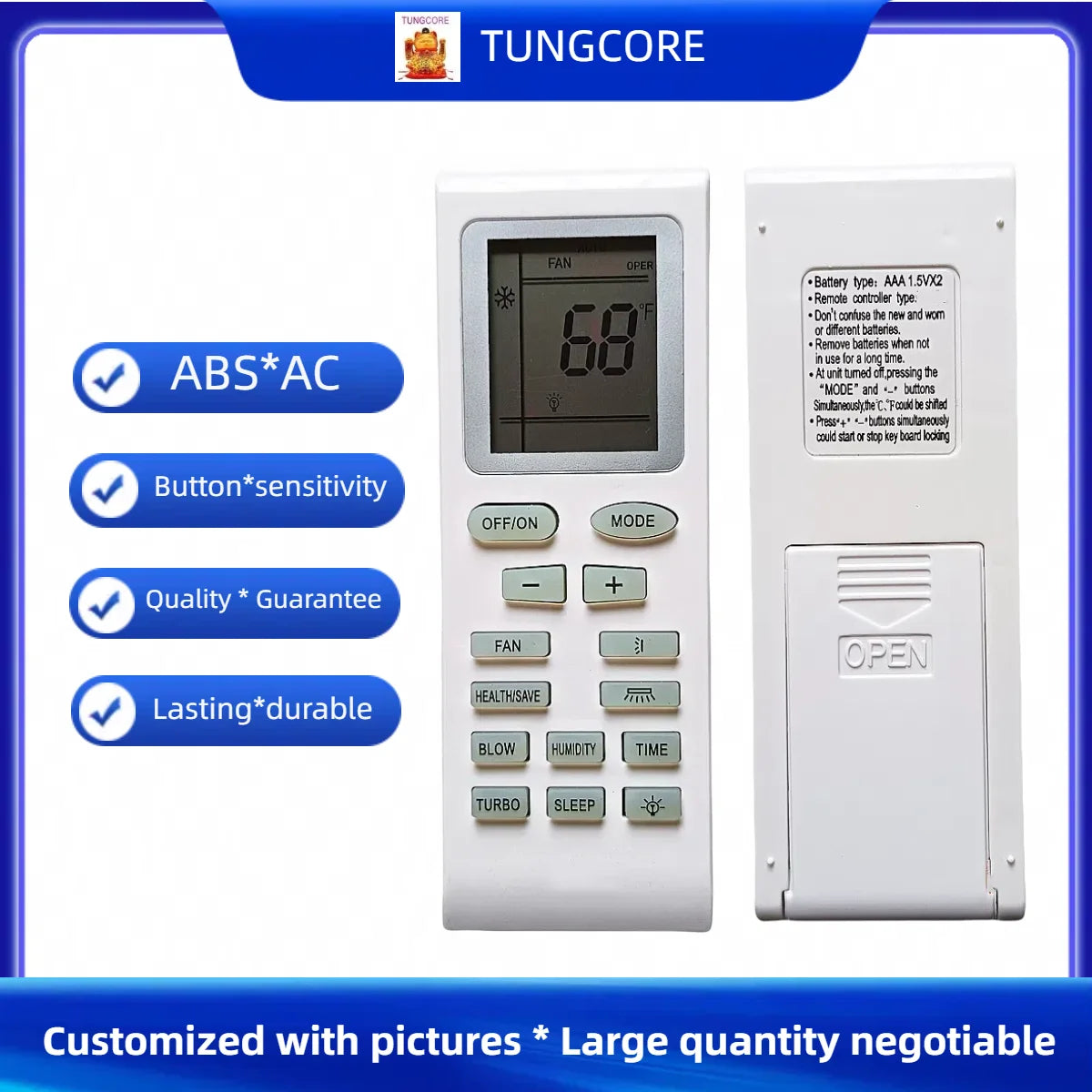 Replacement Air Conditioner Remote Control Compatible with Aermec GWI Series Climate Control Systems