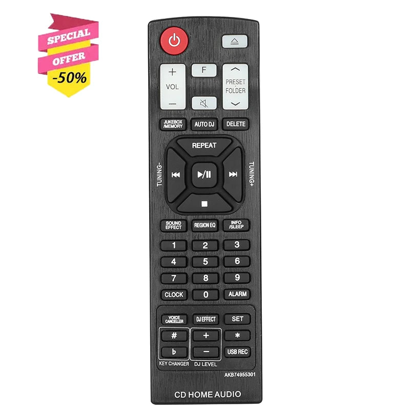 AKB74955301 Replacement Remote for OM4560 OM5560 OM7560 CM8360 CM8460 CM9760 CM9960 LG Audio System