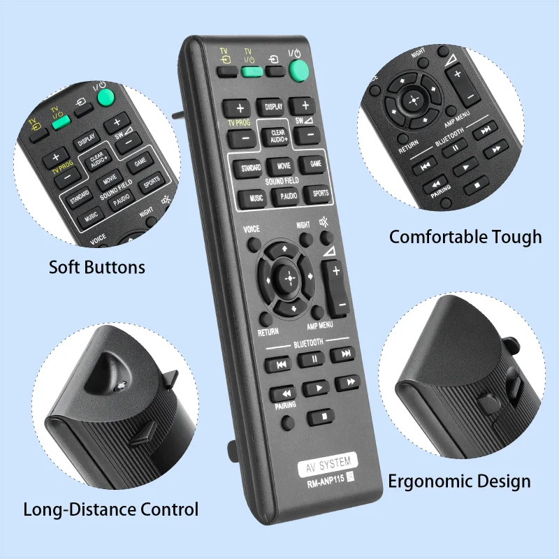 RM-ANP115 Replacement Remote for HT-CT370 SA-CT370 SA-CT770 SA-WCT370 SA-WCT770 Sony Soundbar
