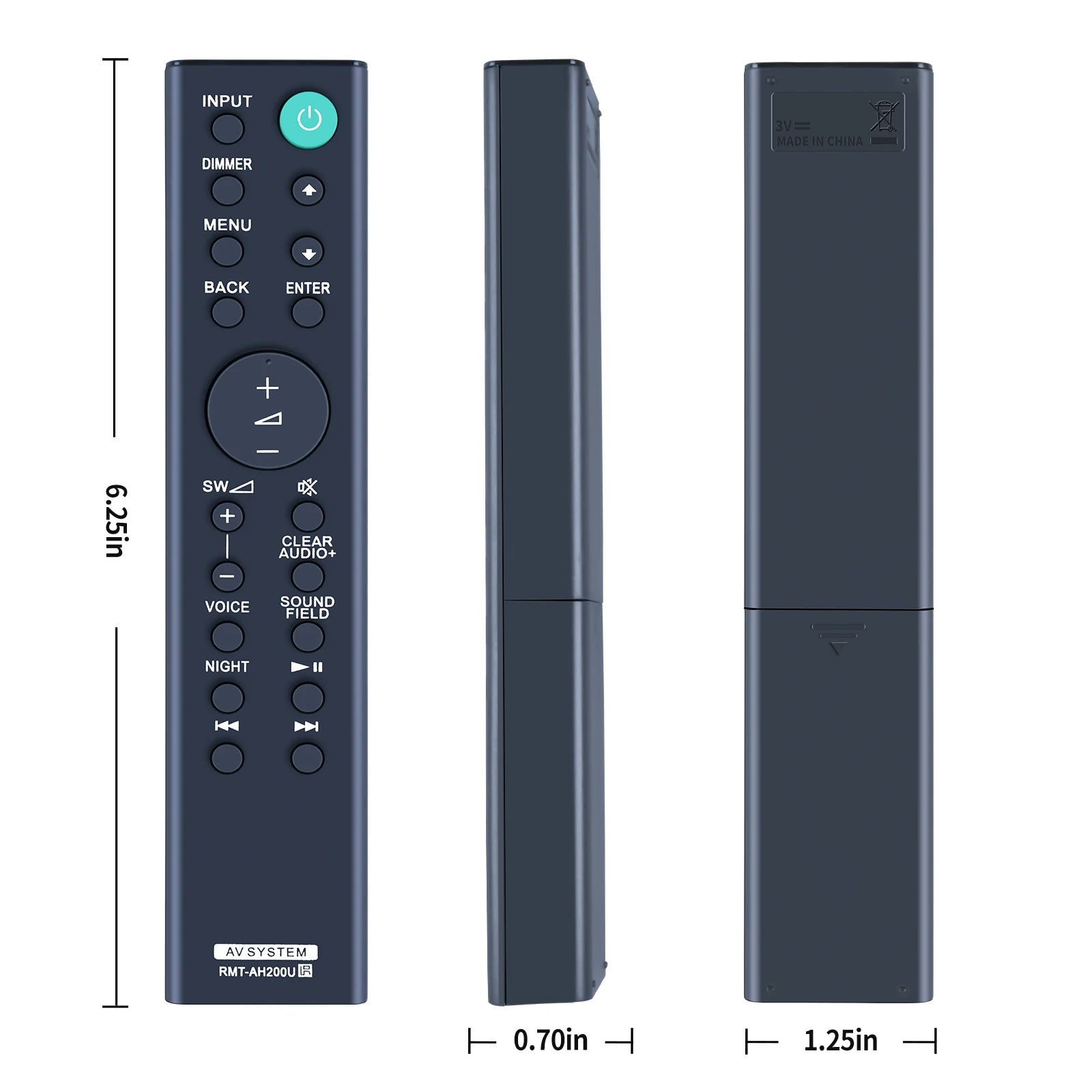Sony RMT-AH200U Replacement Remote Control for Sound Bar Audio Systems