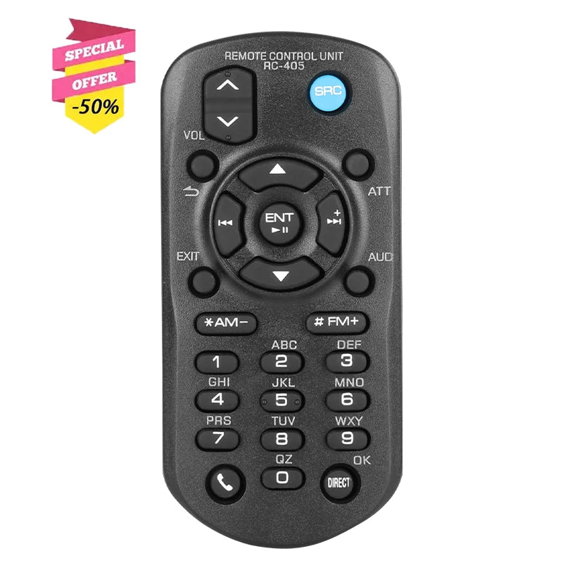 RC-405 Replacement Remote for KDC-148 KDC-152 KDC-200U KDC-400U KIV-BT900 Kenwood Car Audio System