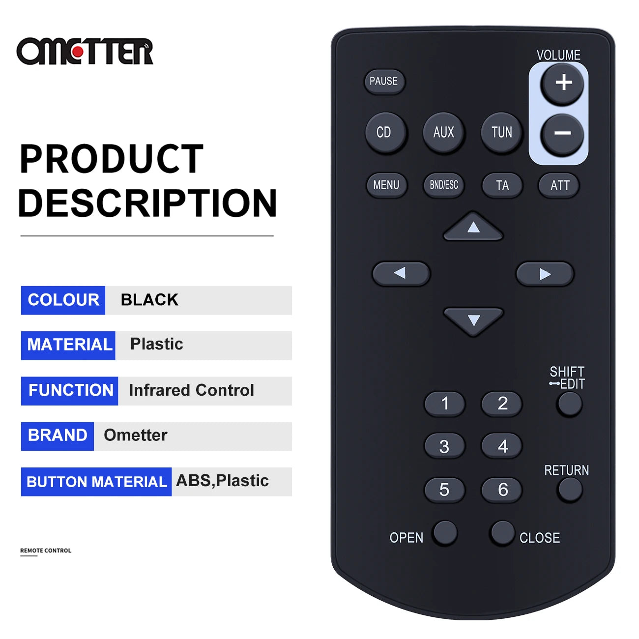 CXX7763 Remote Control for Pioneer Car Audio DEX-P01 RS-D7X RS-D7XⅡ Systems