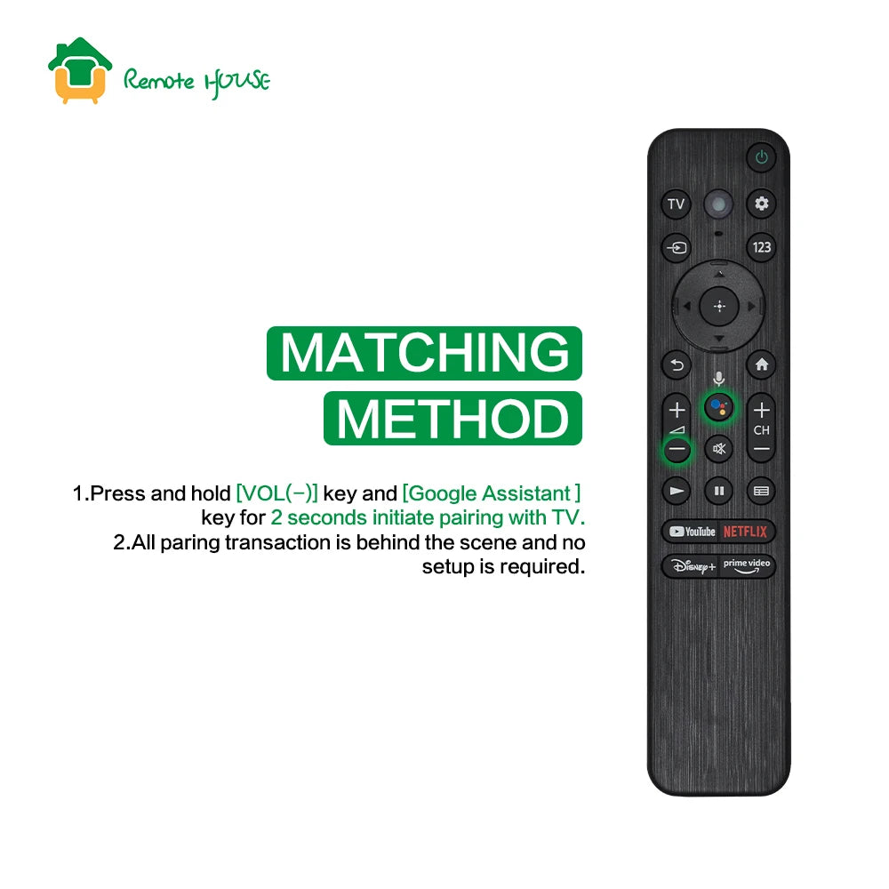 Voice Remote Control Replacement RMF-TX800 Compatible with 4K Smart TV and XR Series Television Models