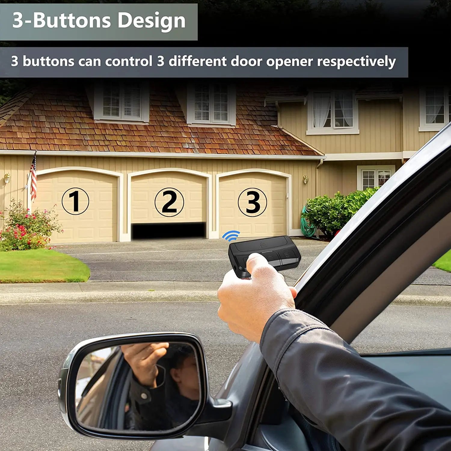 FD031 Universal 3-in-1 Garage Door Remote Control – 280–868MHz Rolling Code Transmitter | FD