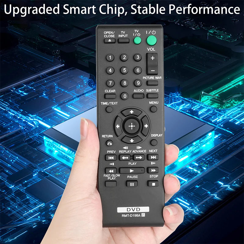 RMT-D198A Replacement Remote for RMT-D198P RMT-D197P DVP-SR170 DVP-SR370 Sony DVD Player