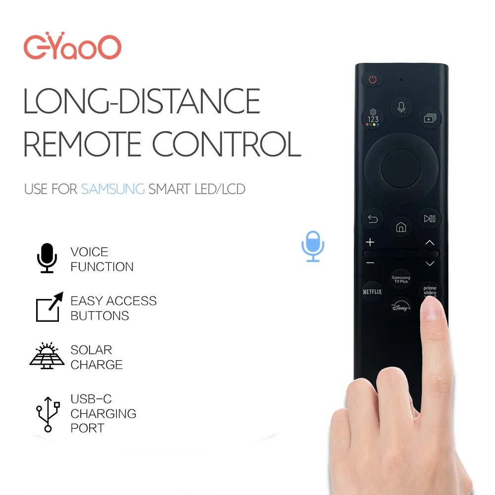 BN59-01385B Solar Voice Remote Control for Samsung Neo QLED Crystal UHD Smart TV