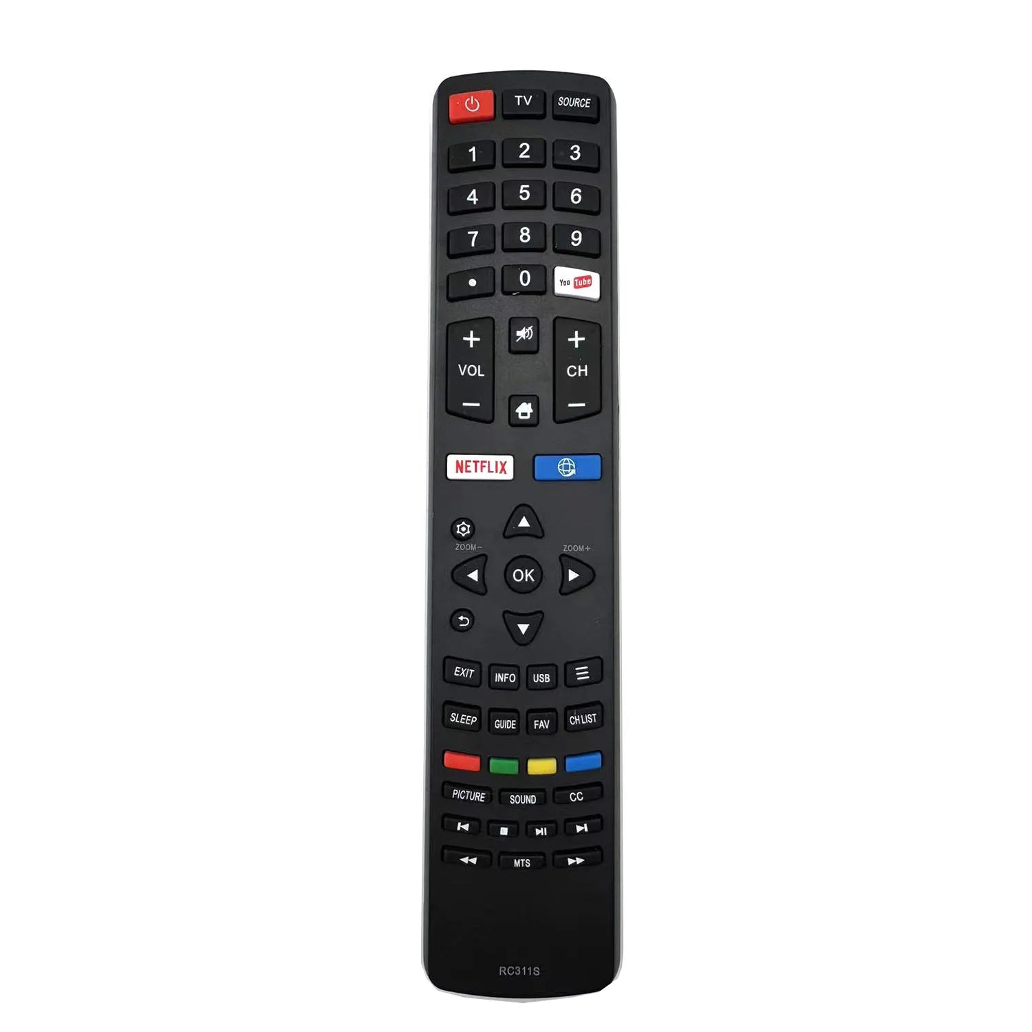 JVC RC311S Replacement Remote Control for Smart LED Televisions