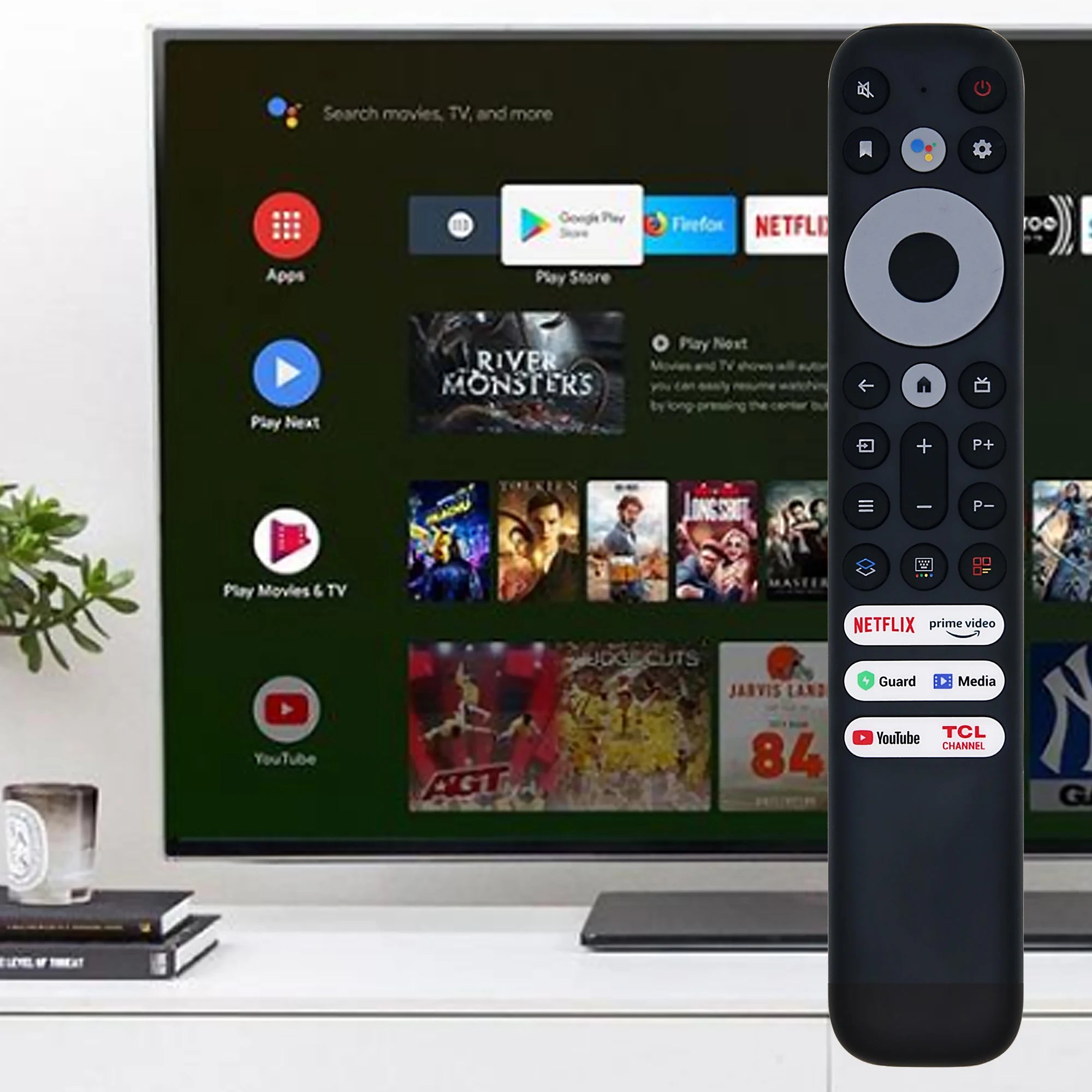 Replacement Remote Control for Smart TVs RC902V Compatible with 4K UHD QLED Television Models