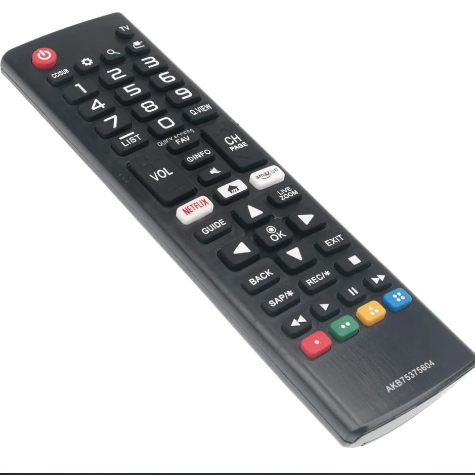 LG Remote Control for Smart TVs AKB75375604 Infrared Universal Television Controller Black