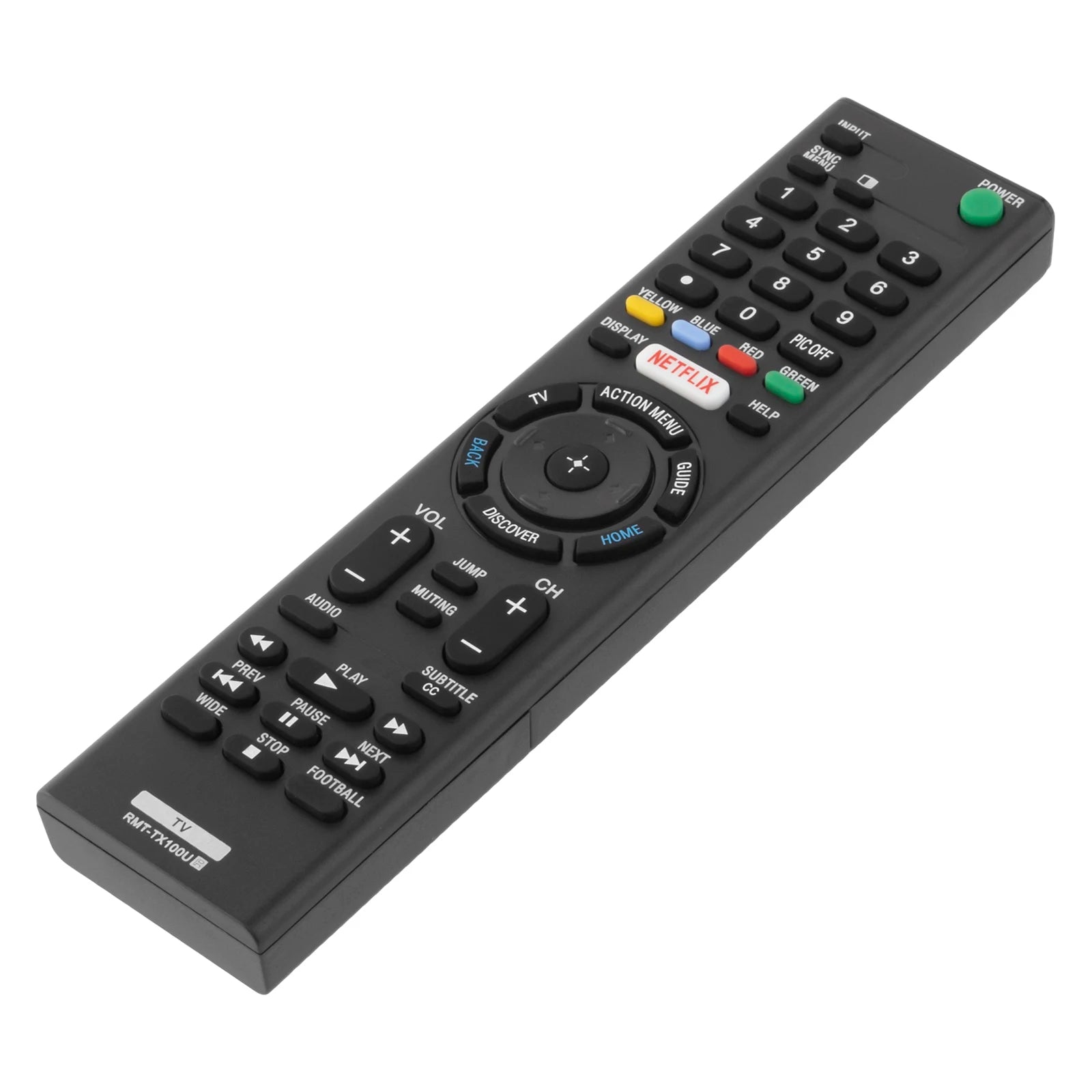 Remote Control Replacement for SONY LED HD TV Models (RMT-TX100U)