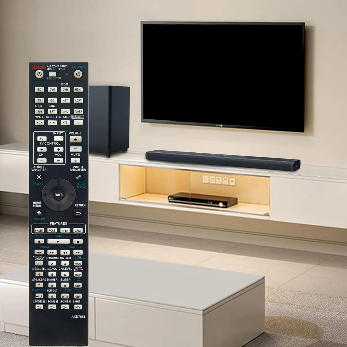 AXD7664 Remote Control for Pioneer VSX1027 VSX1027K VSX1122 VSX60 VSX1015TX Audio Receivers