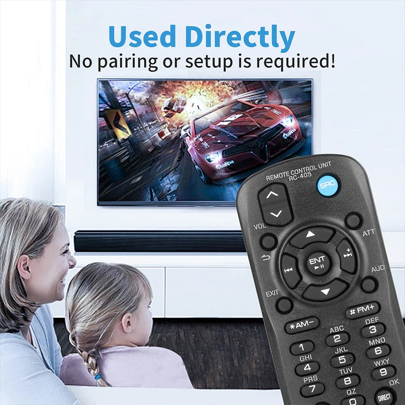 RC-405 Replacement Remote for KDC-148 KDC-152 KDC-200U KDC-400U KIV-BT900 Kenwood Car Audio System