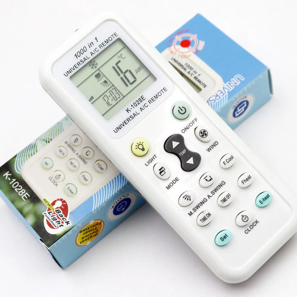 K-1028E Universal 1000-in-1 Air Conditioner Remote with LCD & One-Key Setup