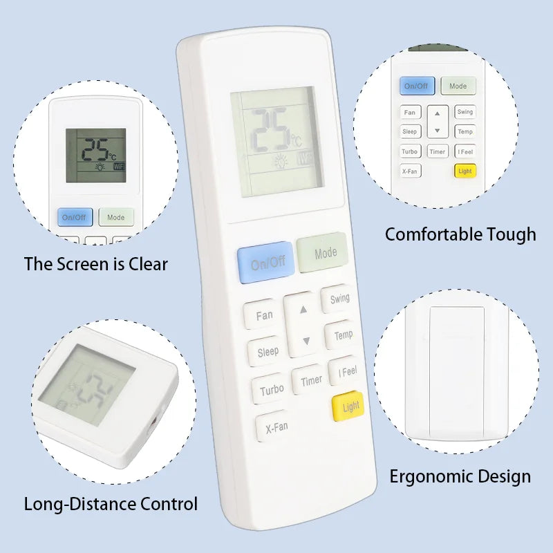 YAW1F Replacement Remote for YAW1F1 DS-9UIDN DS12UI-DN DS-12KDB DS18K-DB Air Conditioner Heat Pump