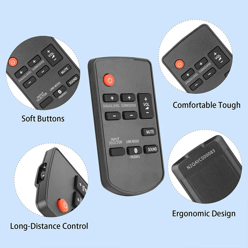 N2QAYC000083 Replacement Remote for SC-HTB170 SC-HTB370 SC-HTB570 SC-HTB770 Panasonic Soundbar