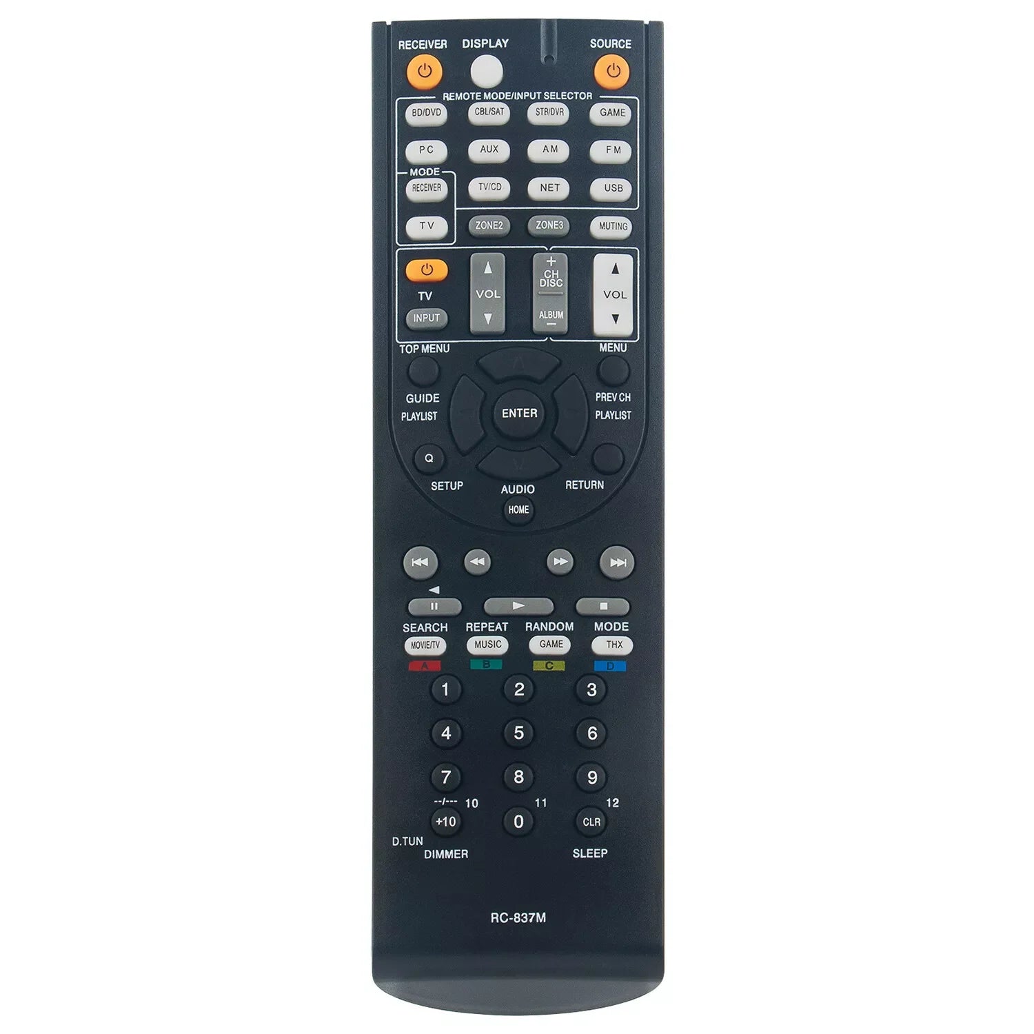 RC-837M Replacement Remote Control for TX-NR818 TX-NR616 AV Receiver Home Theatre System