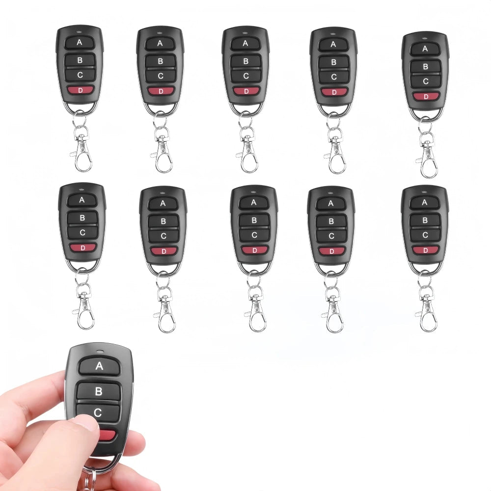 433MHz Wireless Remote Control Duplicator – 10/5PCS Key Fob Cloners for Garage Doors & Gates
