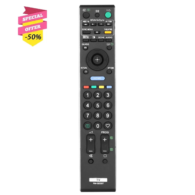 RM-GD007 Replacement Remote for KDL-20S4000 KDL-32W5500 KDL-40W4000 KDL-46W5500 Sony BRAVIA TV