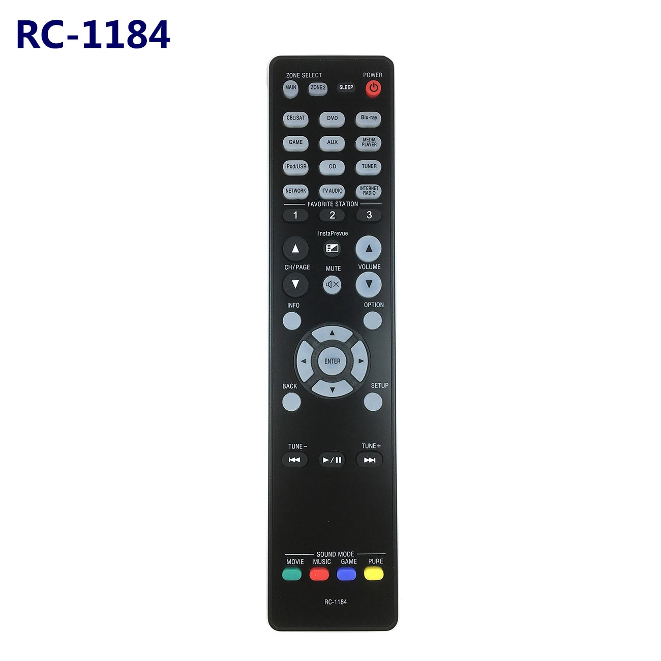 Denon RC-1183 / RC-1184 Replacement Remote Control for AVR Series AV Receivers